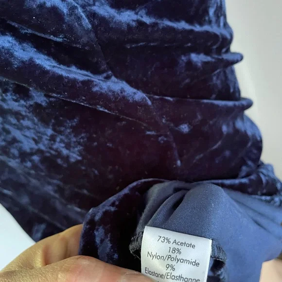 Crushed velvet!! 🪩 S M Vintage stretch bodycon maxi backless high neck … - Picture 7 of 10